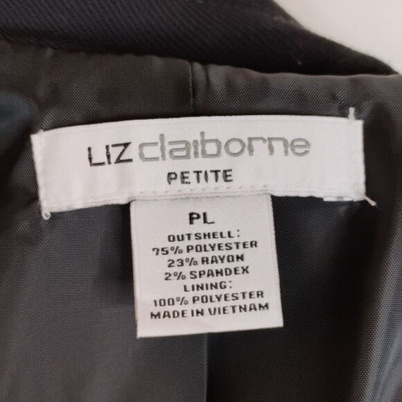 Liz Claiborne Black Zippered Jacket and Pants Set size LP NWT - Picture 10 of 13